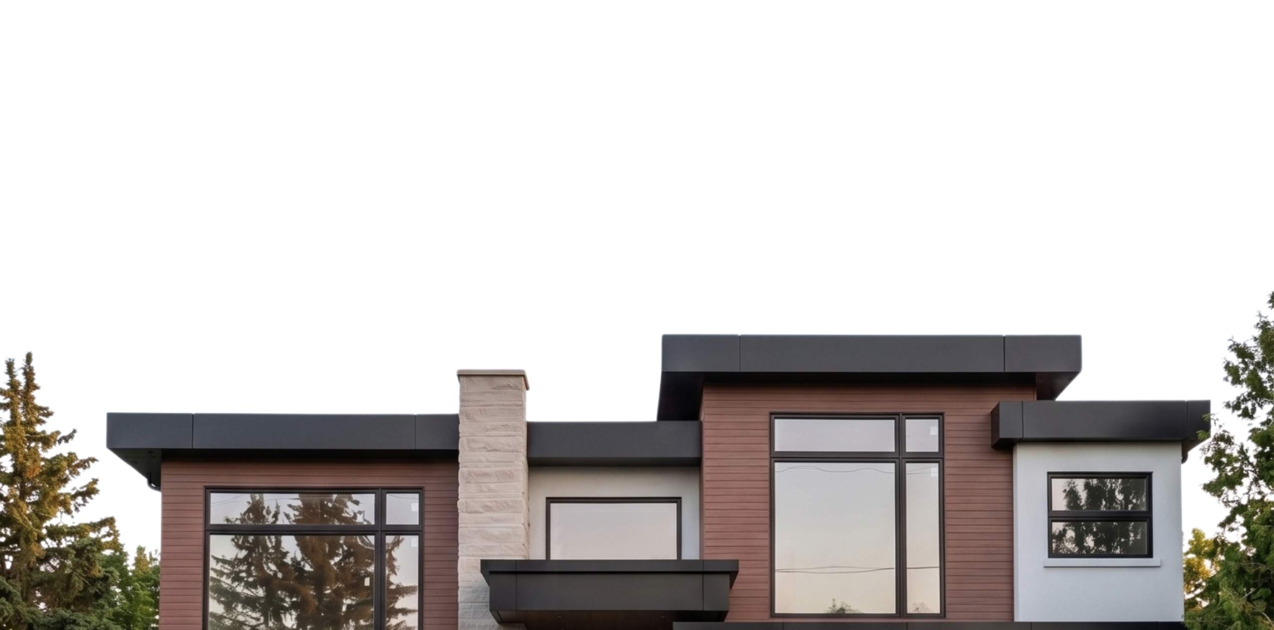 Modern Toronto house exterior with black ACM cladding